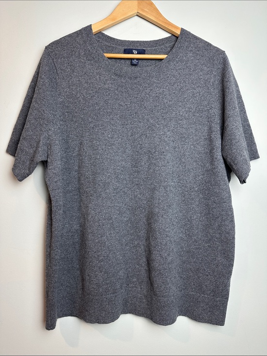 Lands' End Sweaters - Lands' End Cashmere 100% Gray Short Sleeve Crewneck Tee Women’s minimalist